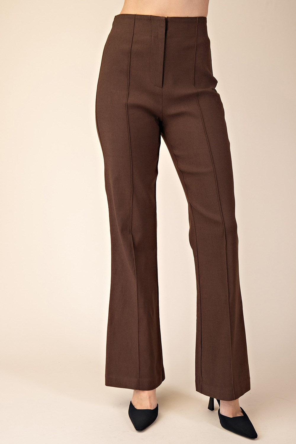 Flared High-Waisted Pants