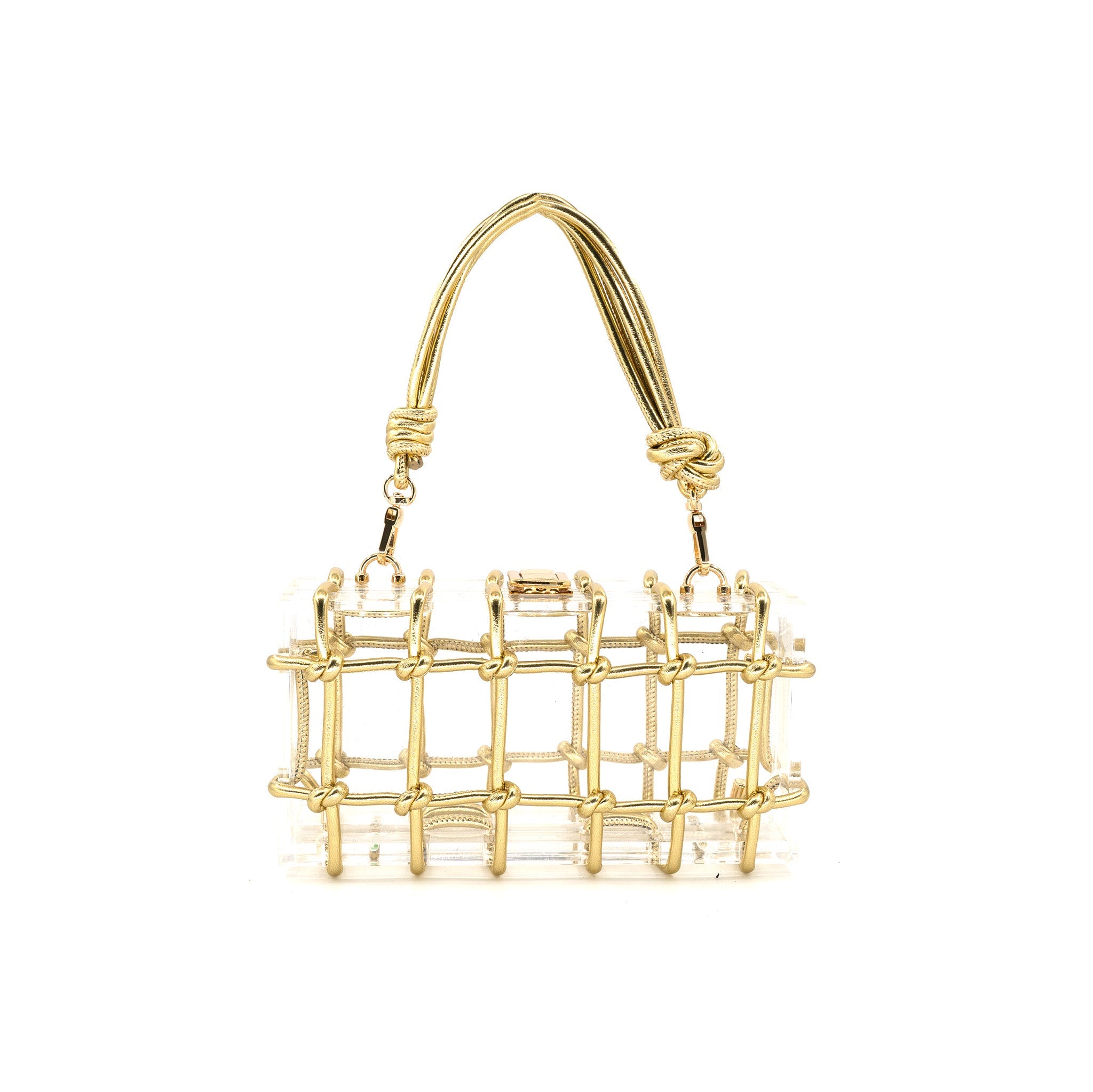 Clear Acrylic & Rope Mini Handbag | Statement Purse