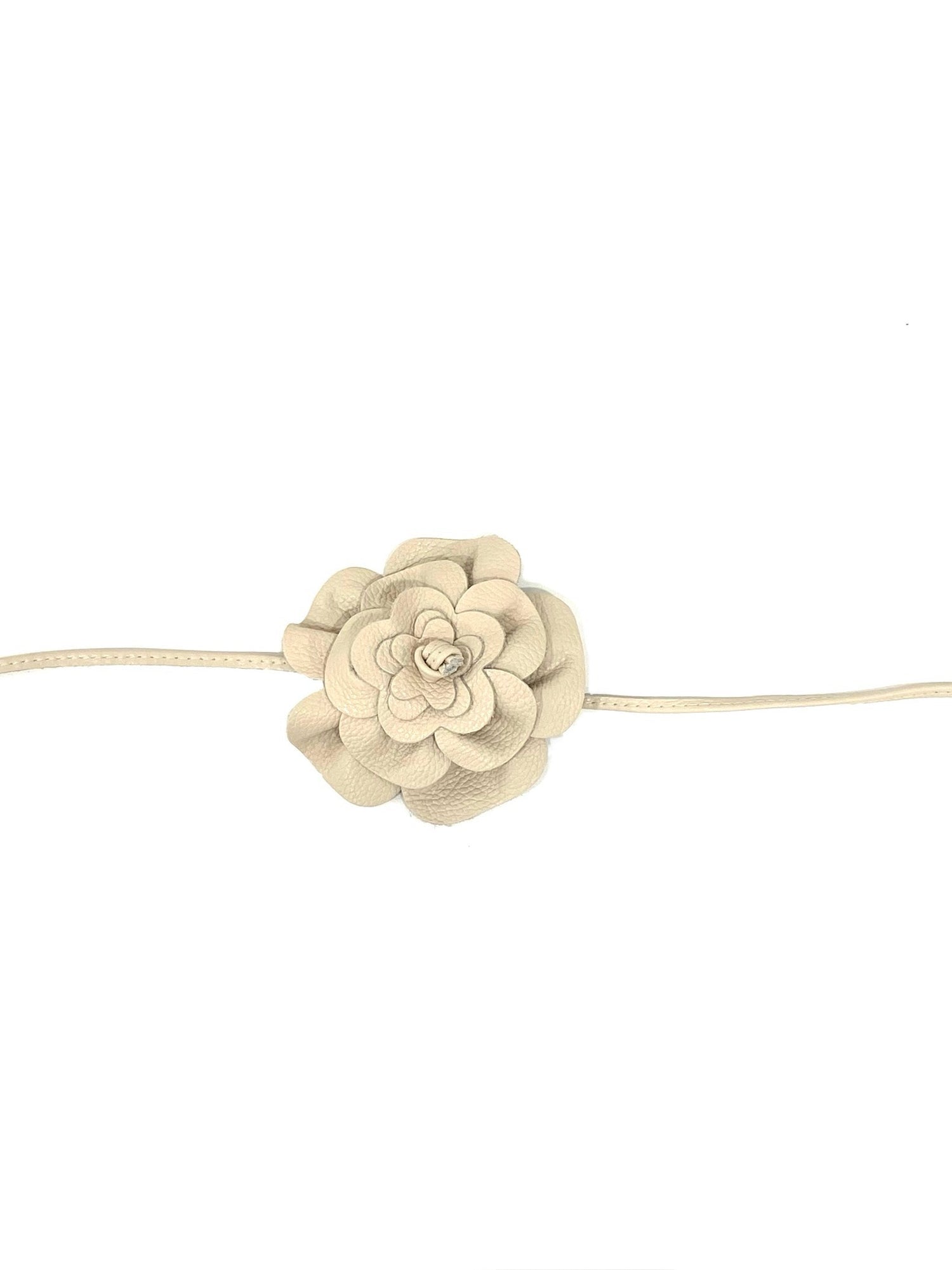 Genuine Leather Floral Wrap Belt