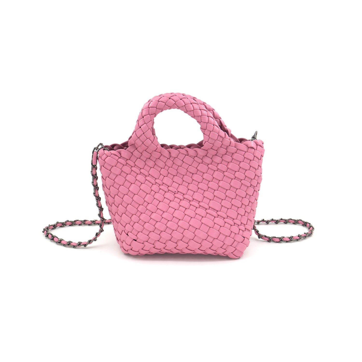 BC Braided Clutch | Chic Mini Handbag with Chain Strap