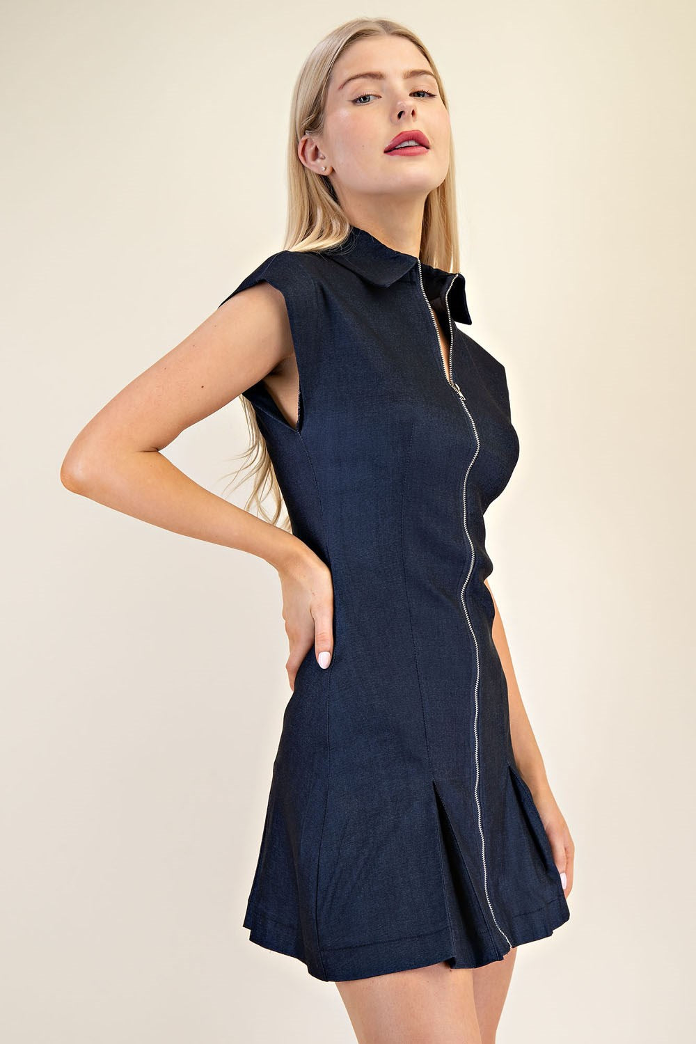 Zippered Mini Dress