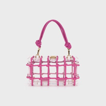 Clear Acrylic & Rope Mini Handbag | Statement Purse