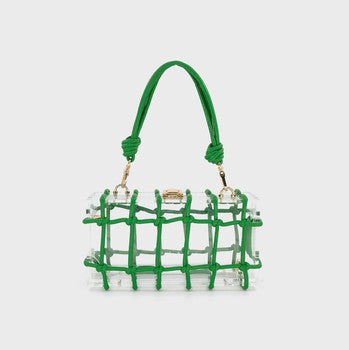 Clear Acrylic & Rope Mini Handbag | Statement Purse