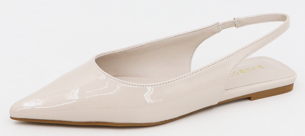 Sling Pointy Toe Ivory Flats
