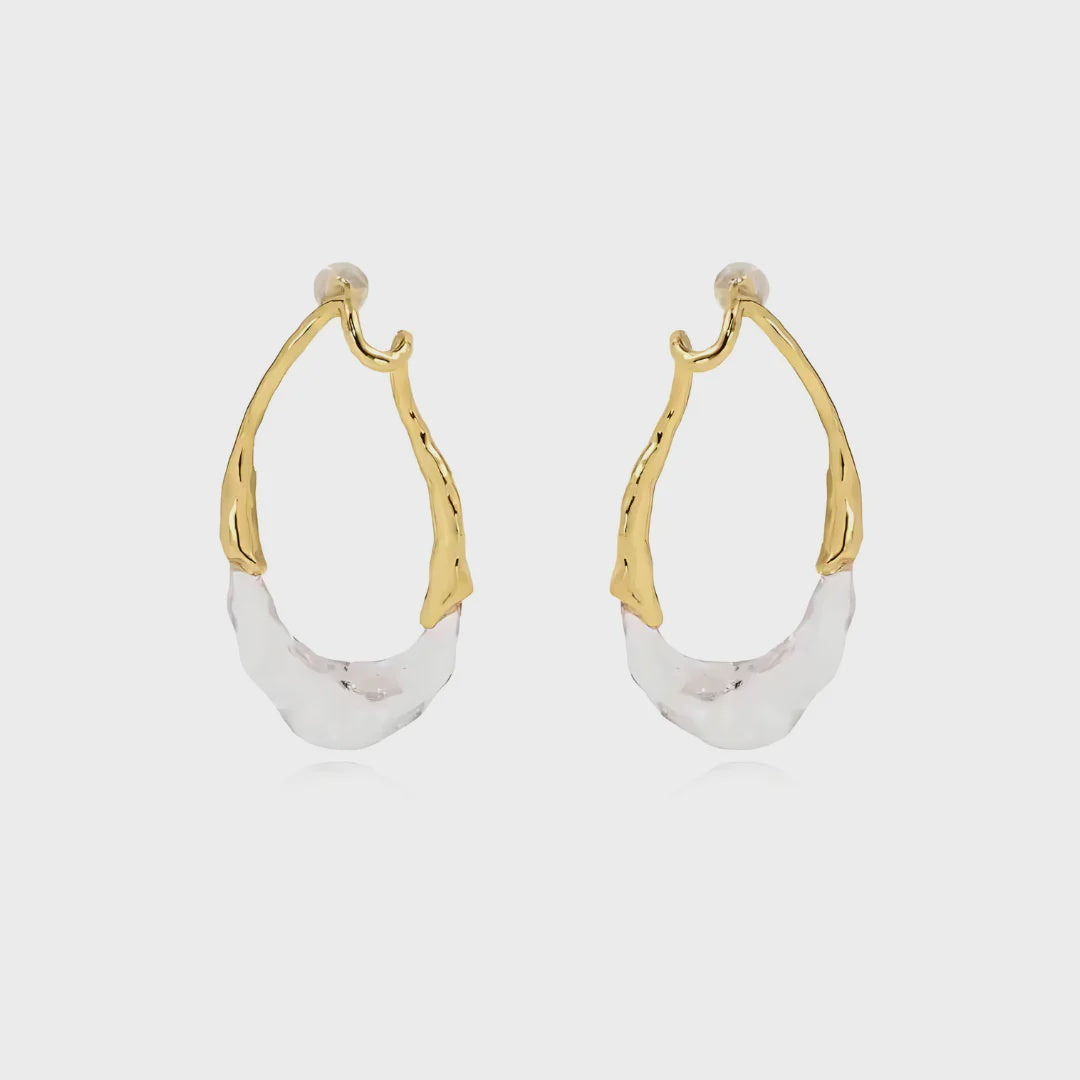 Lyric Two-Tone Earring