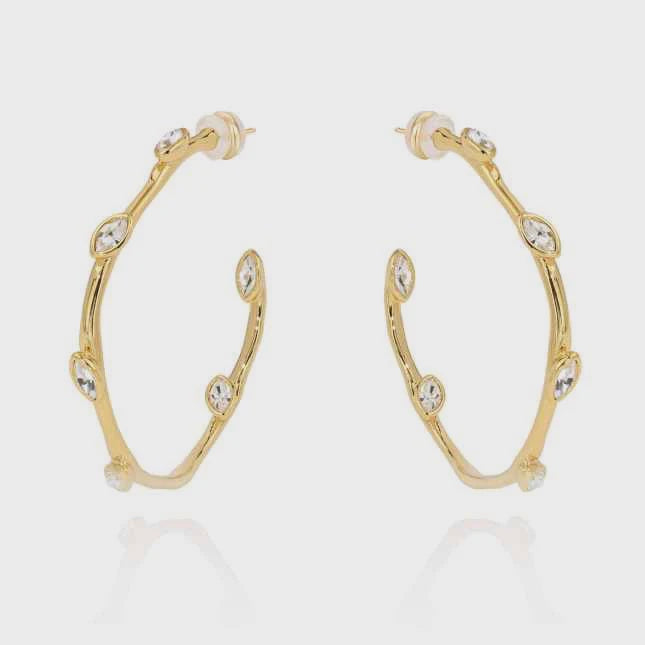 Trishelle CZ Hoop Earrings
