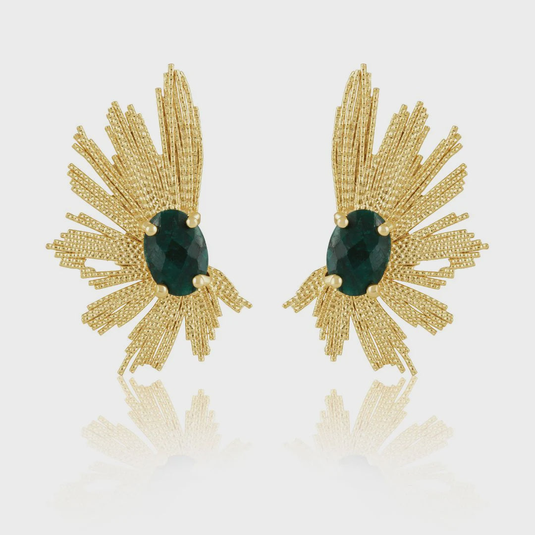 Marielle Earrings Emerald
