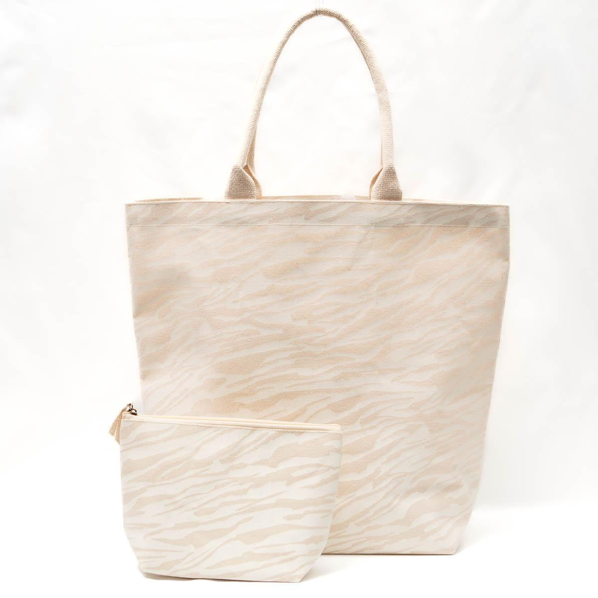 Tiger Stripe Tote in Shell