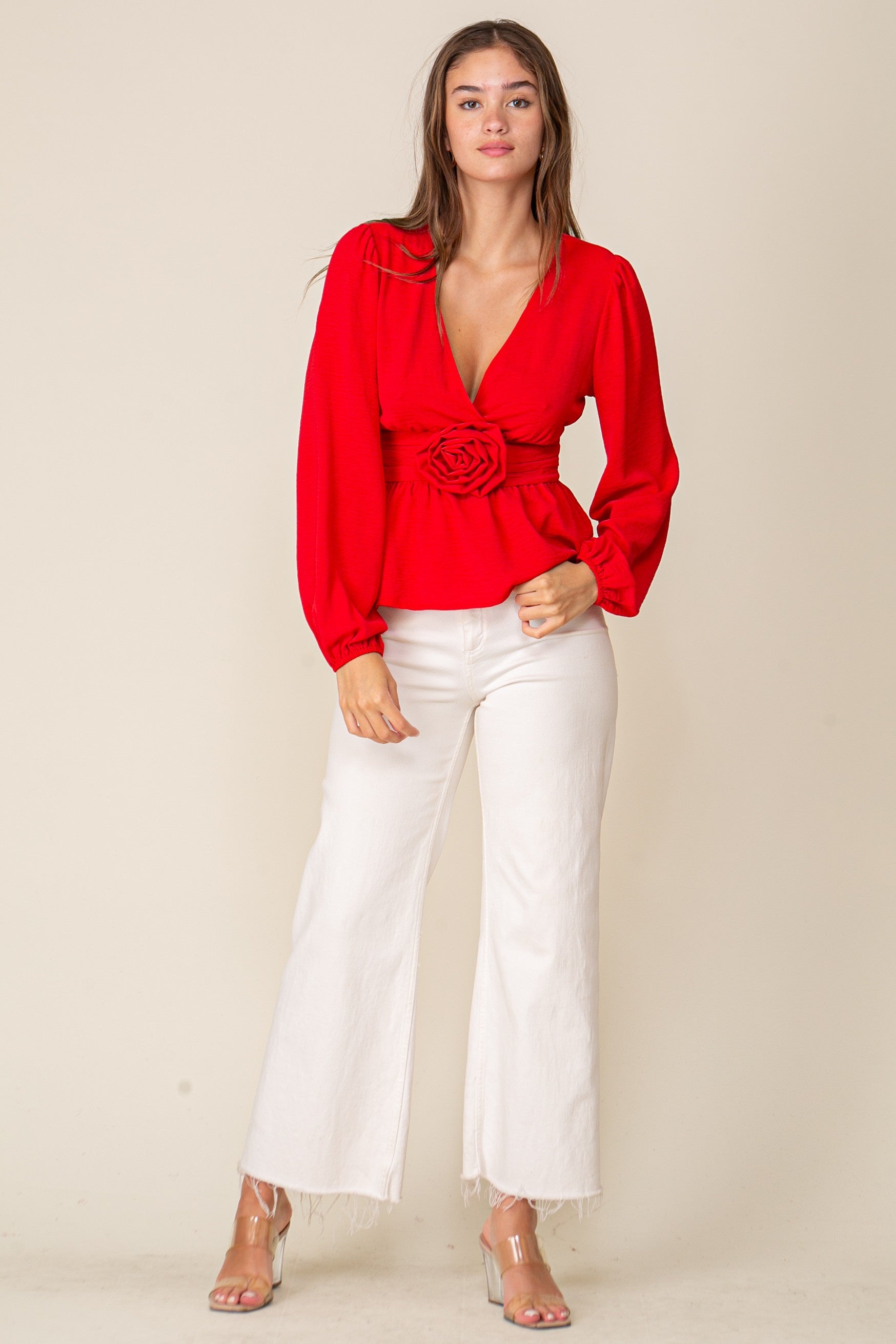 Rosette pink airlow top