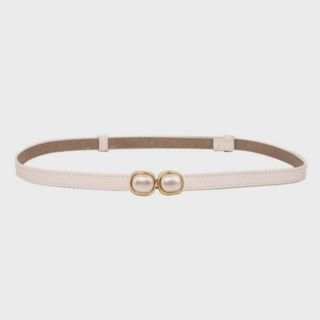 Pearl Buckle Belt ( Ivory)