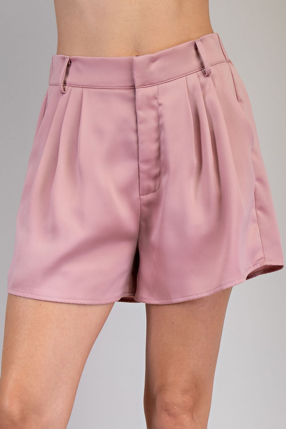 High Waist Satin Shorts
