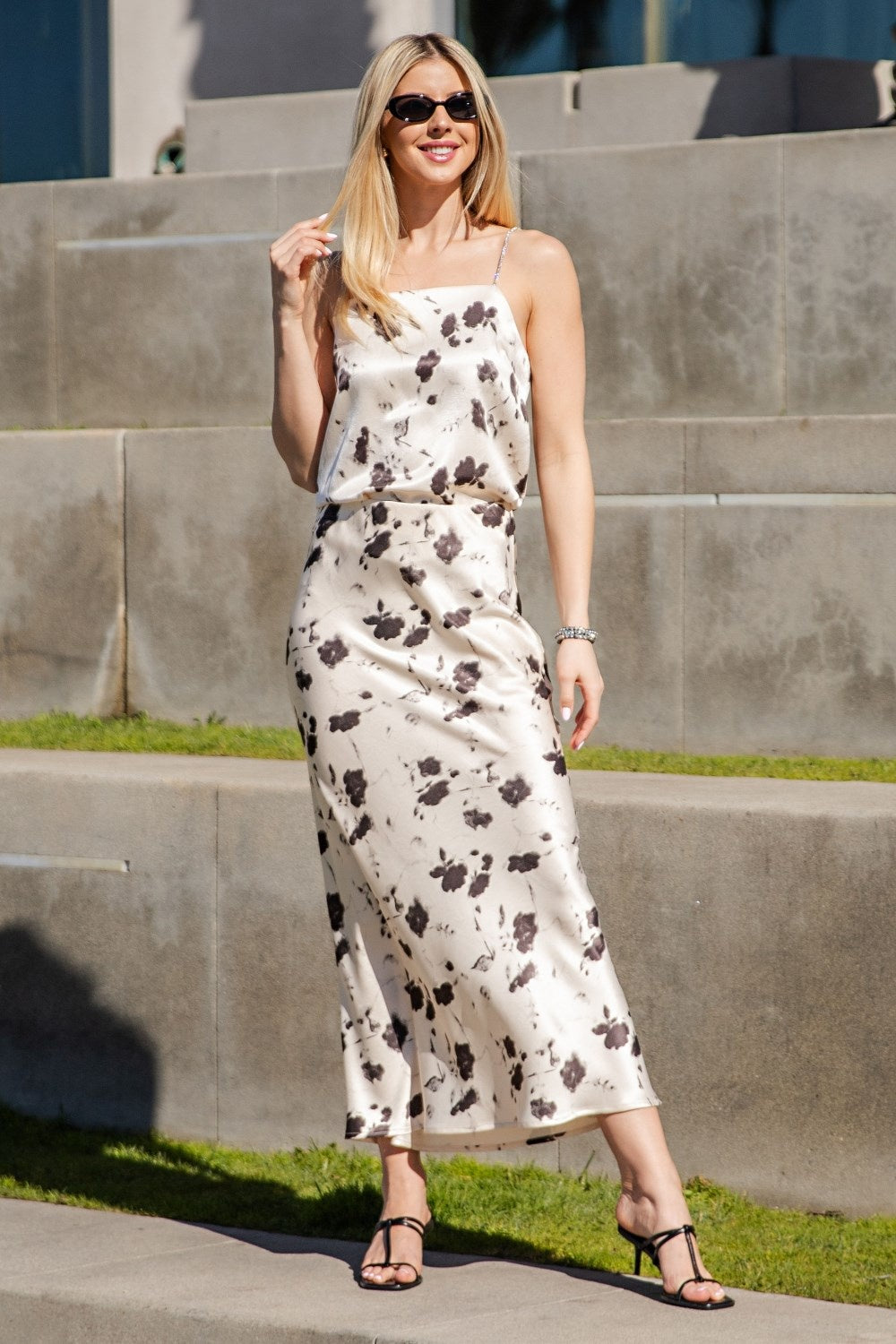 Waist Elastic Band Midi Skirt