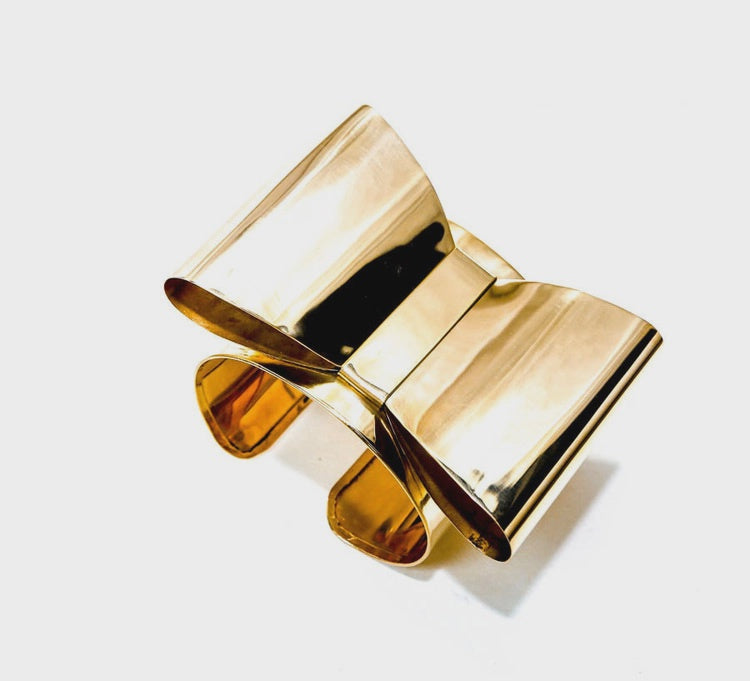 Bow Tie Brass Cuff Bracelet