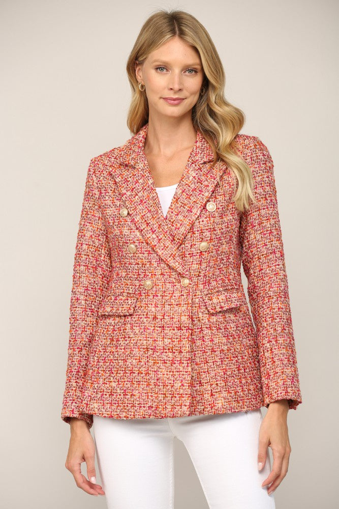 Magenta Tweed Jacket