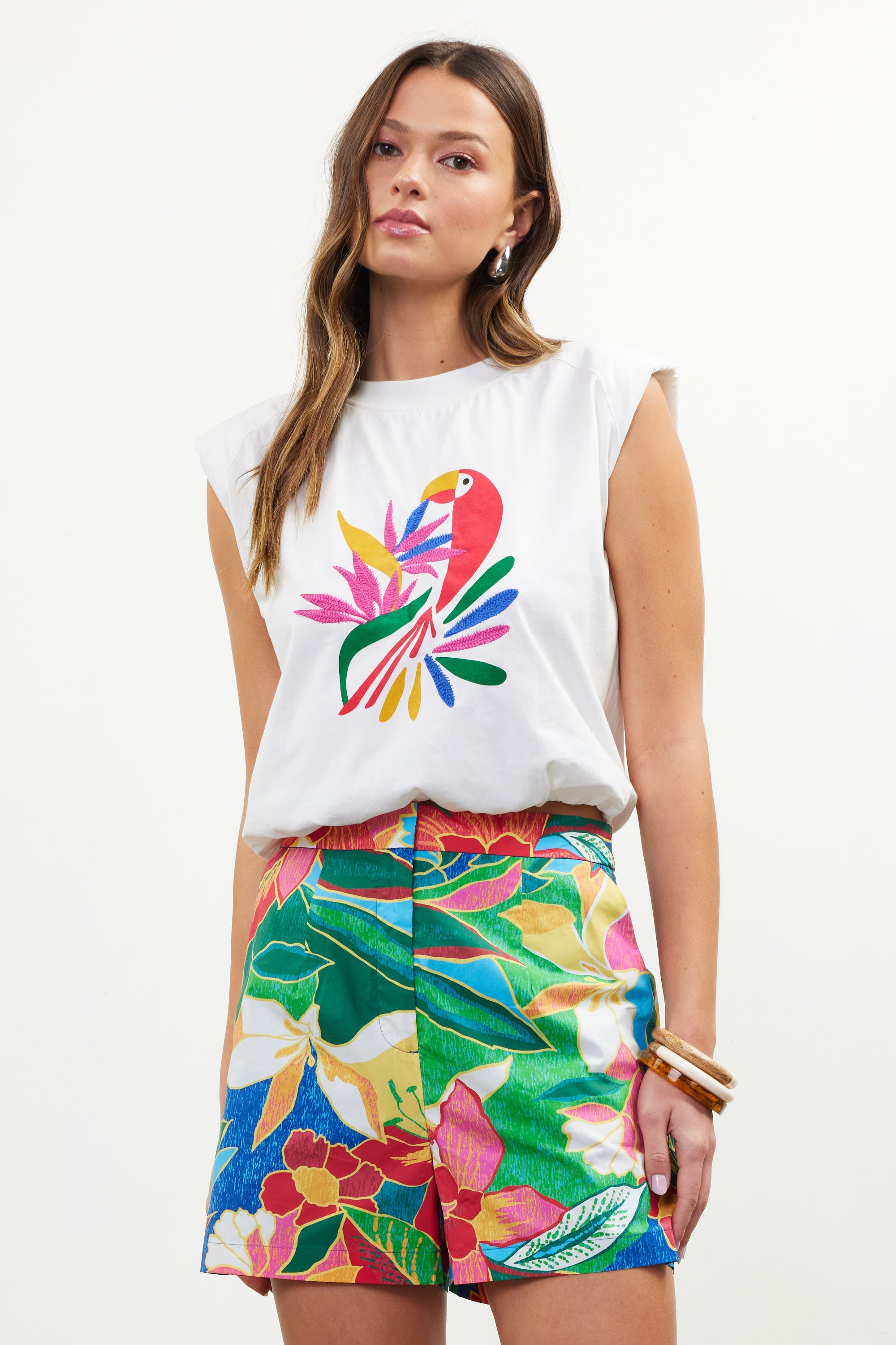 Printed Sleeveless Top
