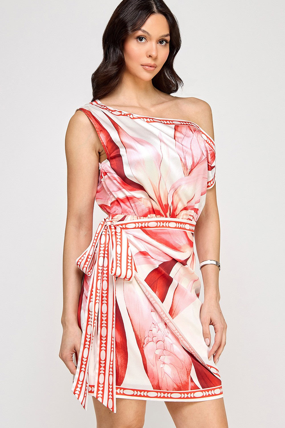 Wrap Style Open Sleeve Mini Dress