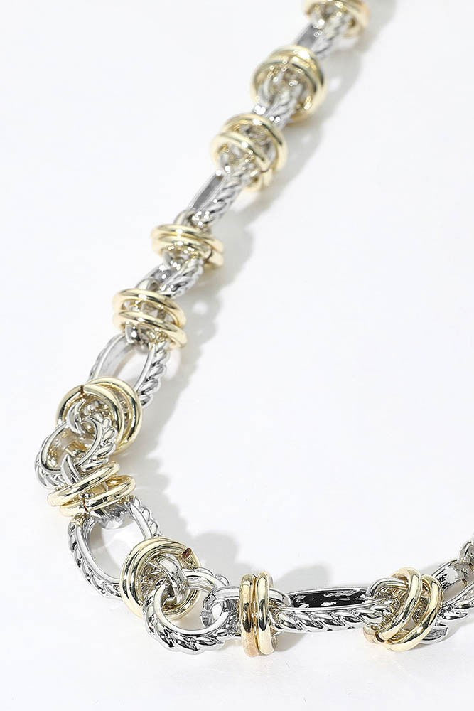 Two Tone Chain Link Necklace