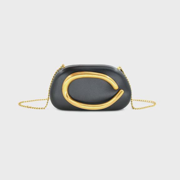 Evening Clutch with Gold Handle
