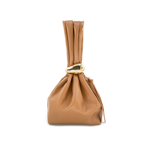 Chic Evening Bag with Gold Detail