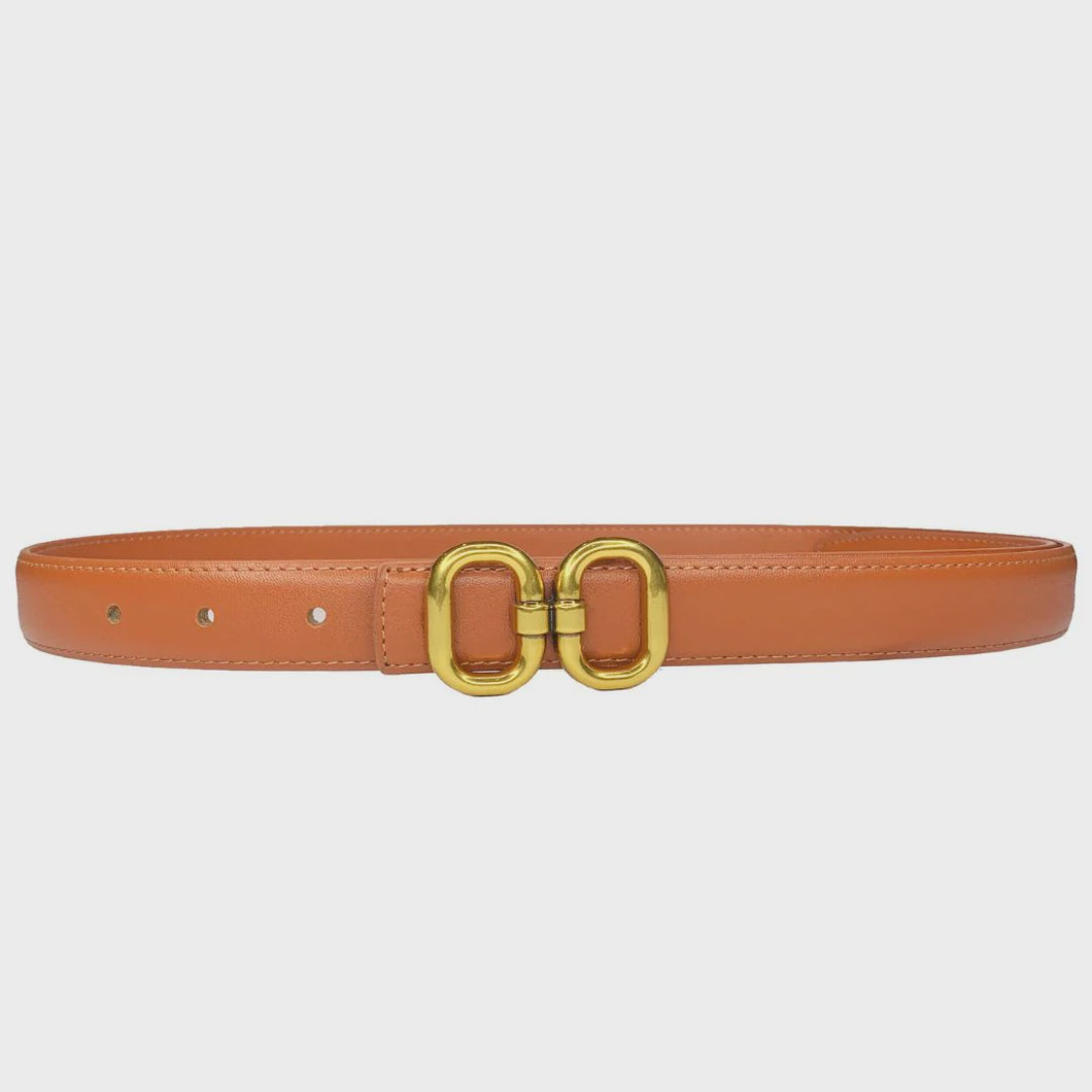 Double oval linked belt