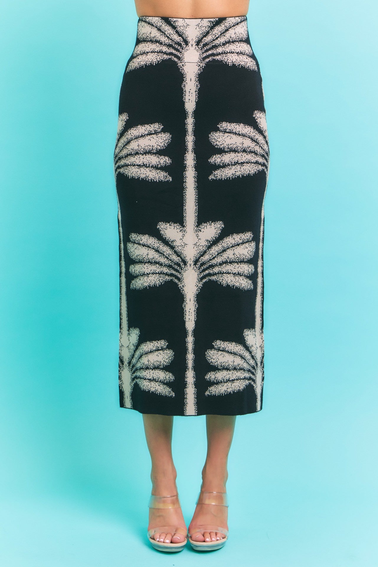 In Your Palms Printed Knit Skirt