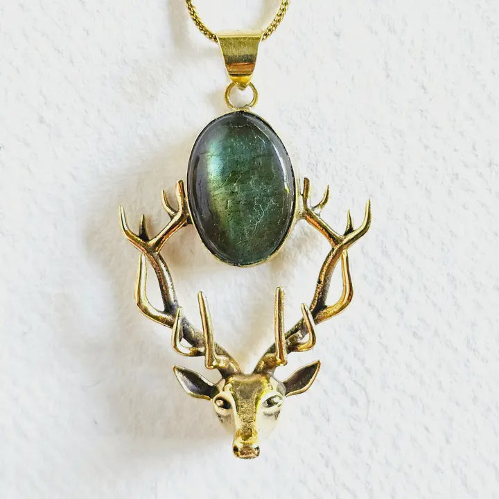 Deer Pendant Charm Necklace