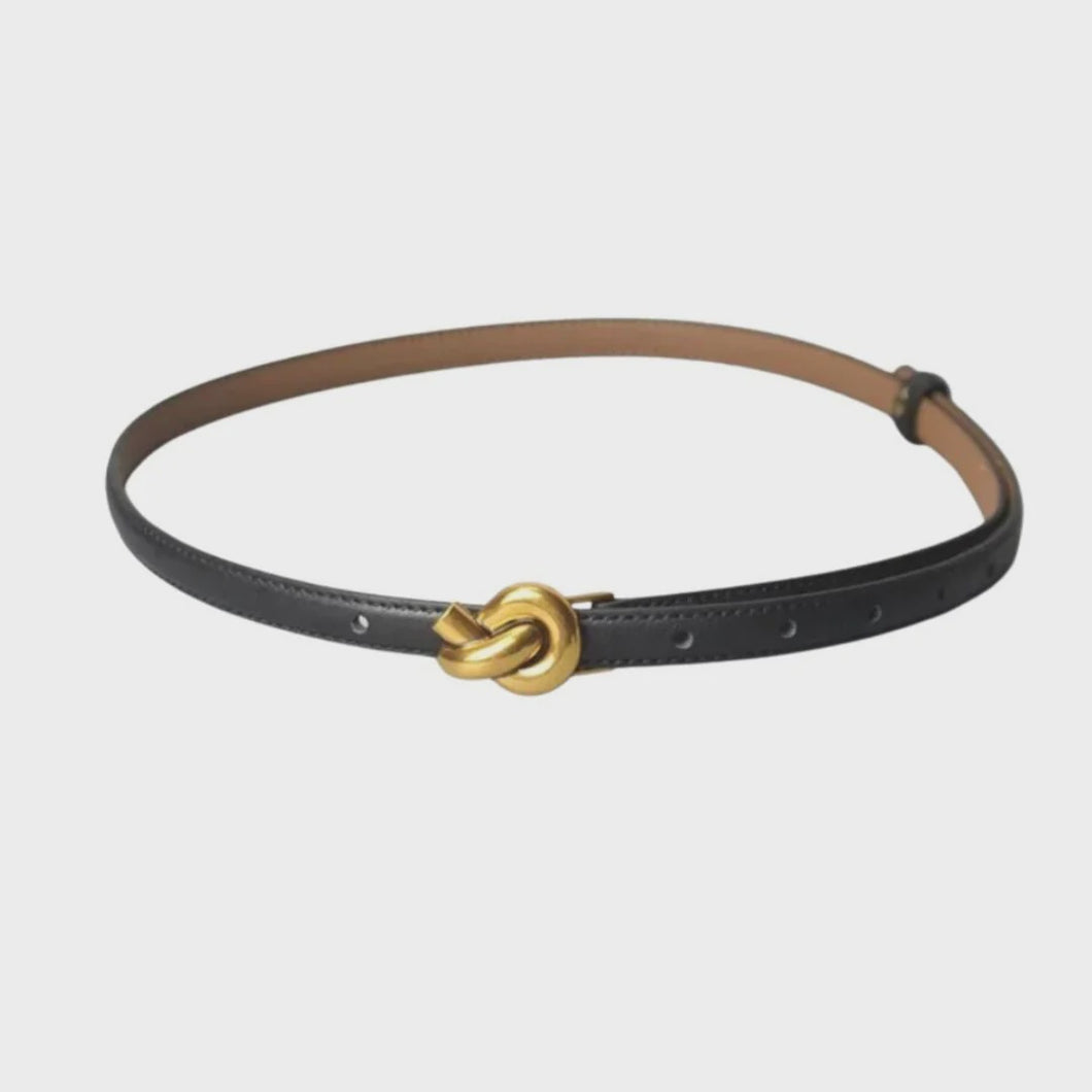 golden knot belt black