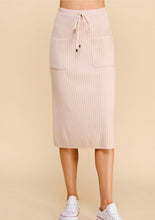 Load image into Gallery viewer, Ribbed Midi Sweater Skirt
