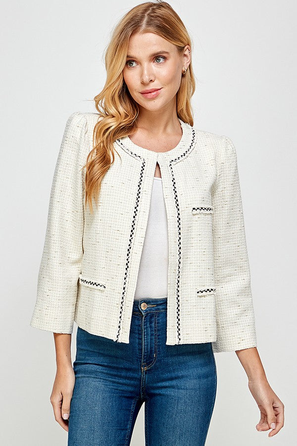 Trimed Tweed Jacket