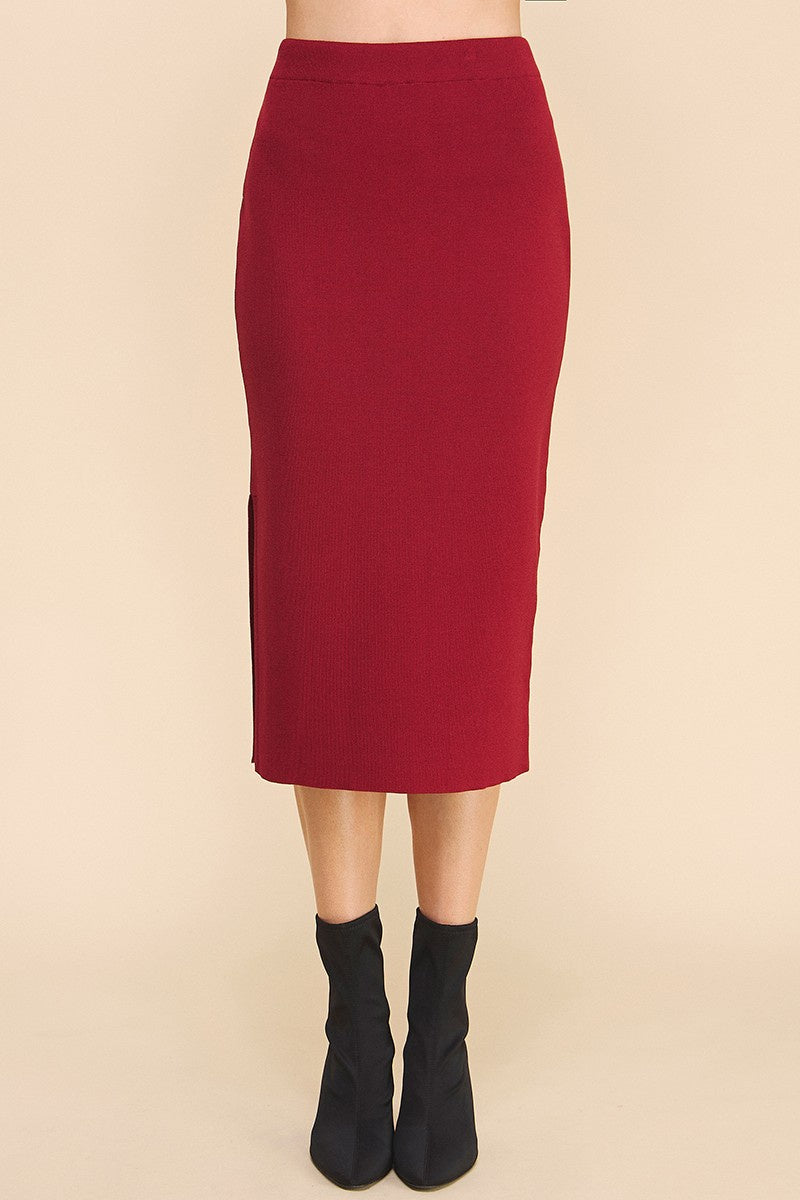 Bodycon Knitted A-line Midi Skirt