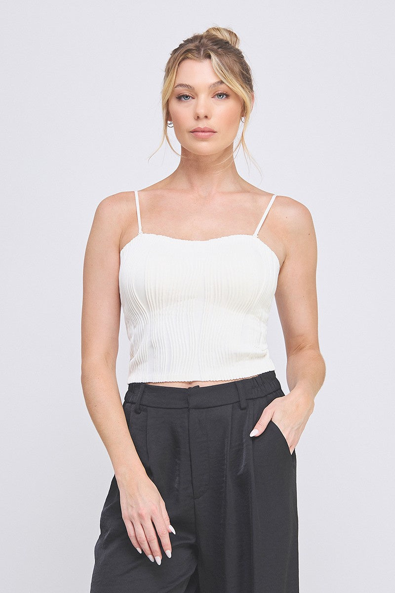 Wave-like Texture Bralette Tank