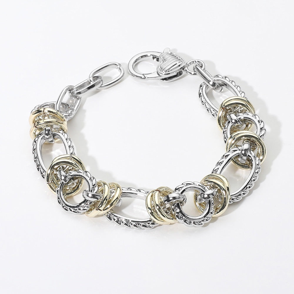 Two Tone Chain Link Bracelet