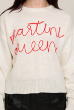 Load image into Gallery viewer, Martini Queen Round Neck Sweater Top
