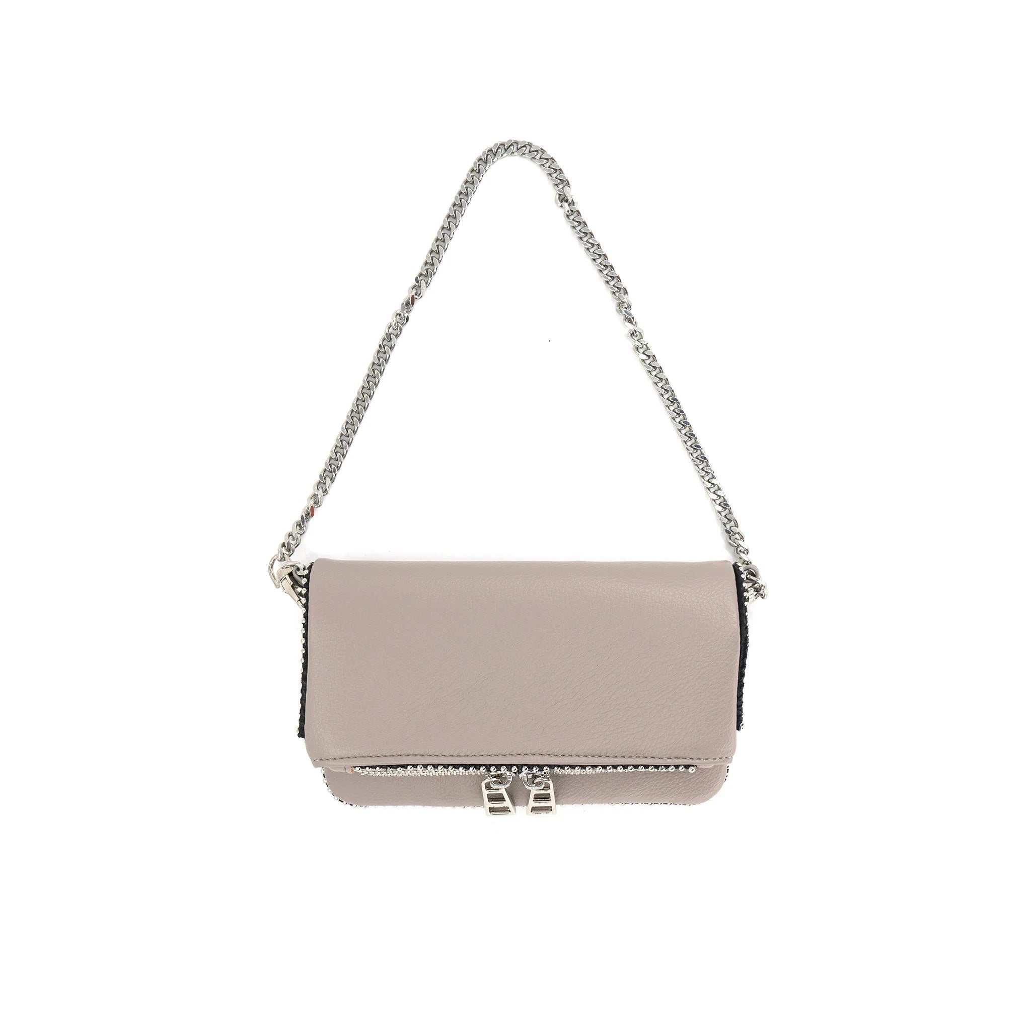 PU Leather Crossbody Clutch with Chain Strap
