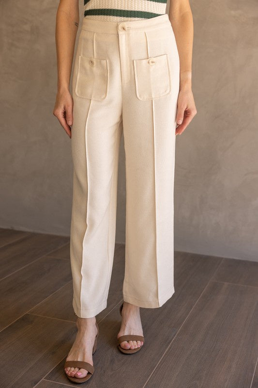 Pleated Front Pocket and Button Trousers