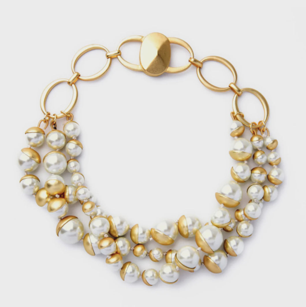 Pearl Cluster Necklace