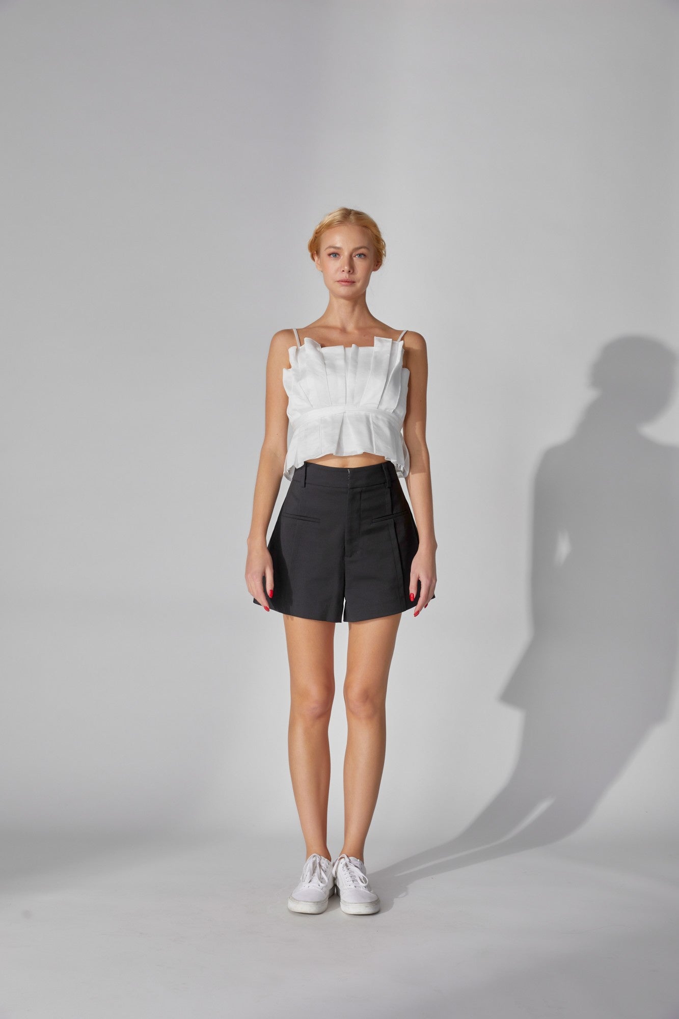High-Waisted Shorts With Belt Loop